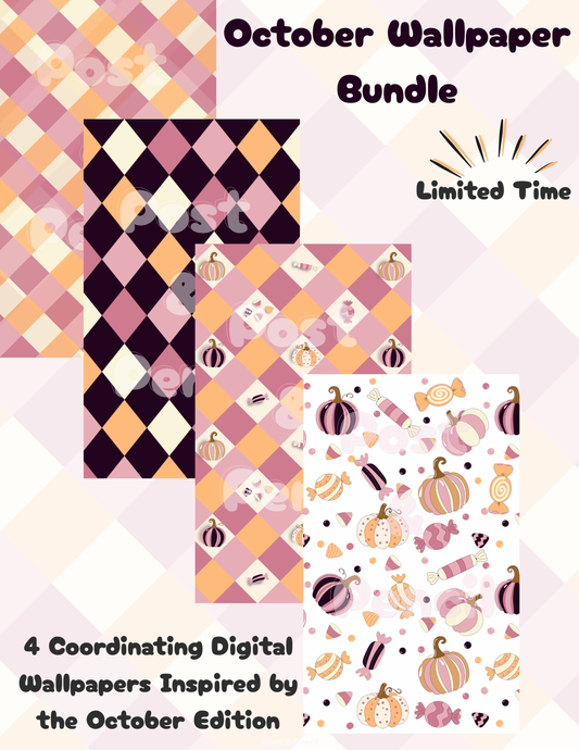 October Cozy Digital Wallpaper Bundle