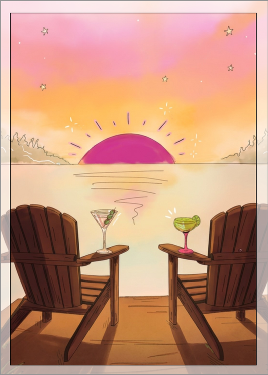 Sunset Sips Art Print